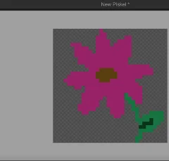 flower in pixel art