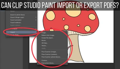 Can Clip Studio Paint Import or Export PDFs?