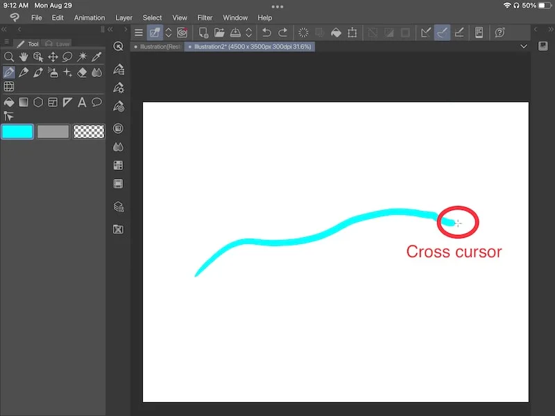 clip studio paint cross cursor