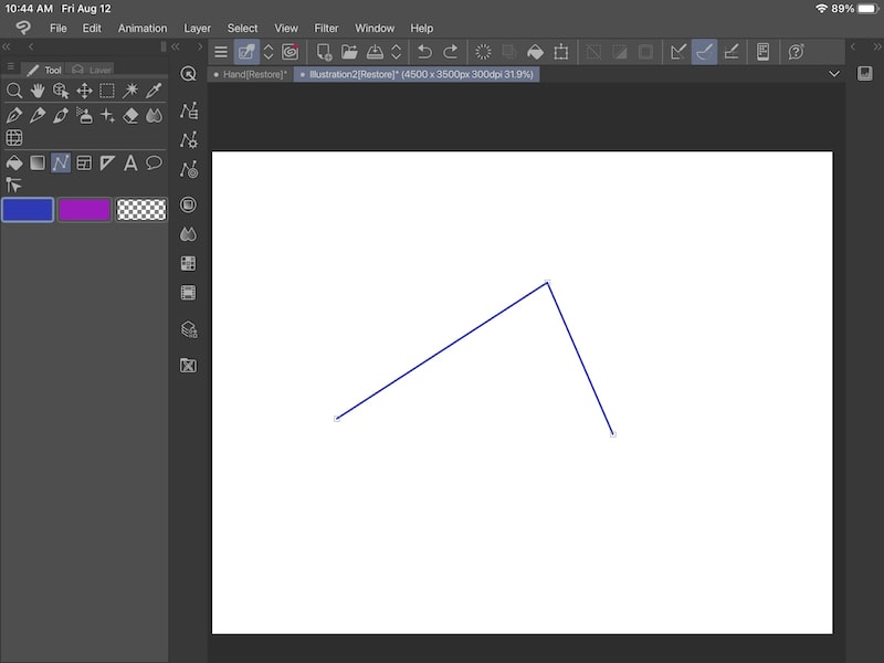 clip studio paint making of polyline in figure tool