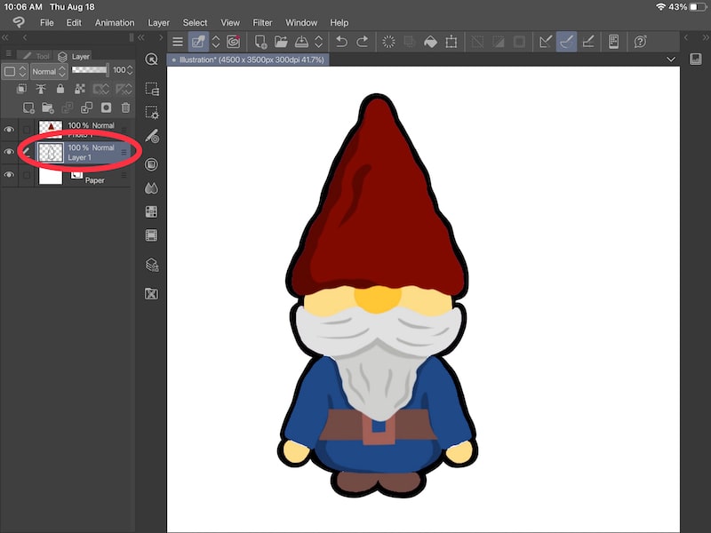 clip studio paint selected layer