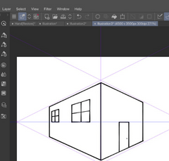 house in two point perspective clip studio paint