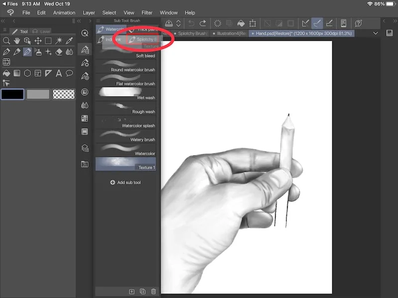 clip studio paint move brush to category