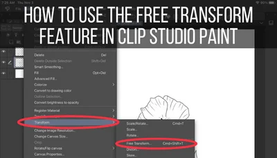 How to Use the Free Transform Feature in Clip Studio Paint