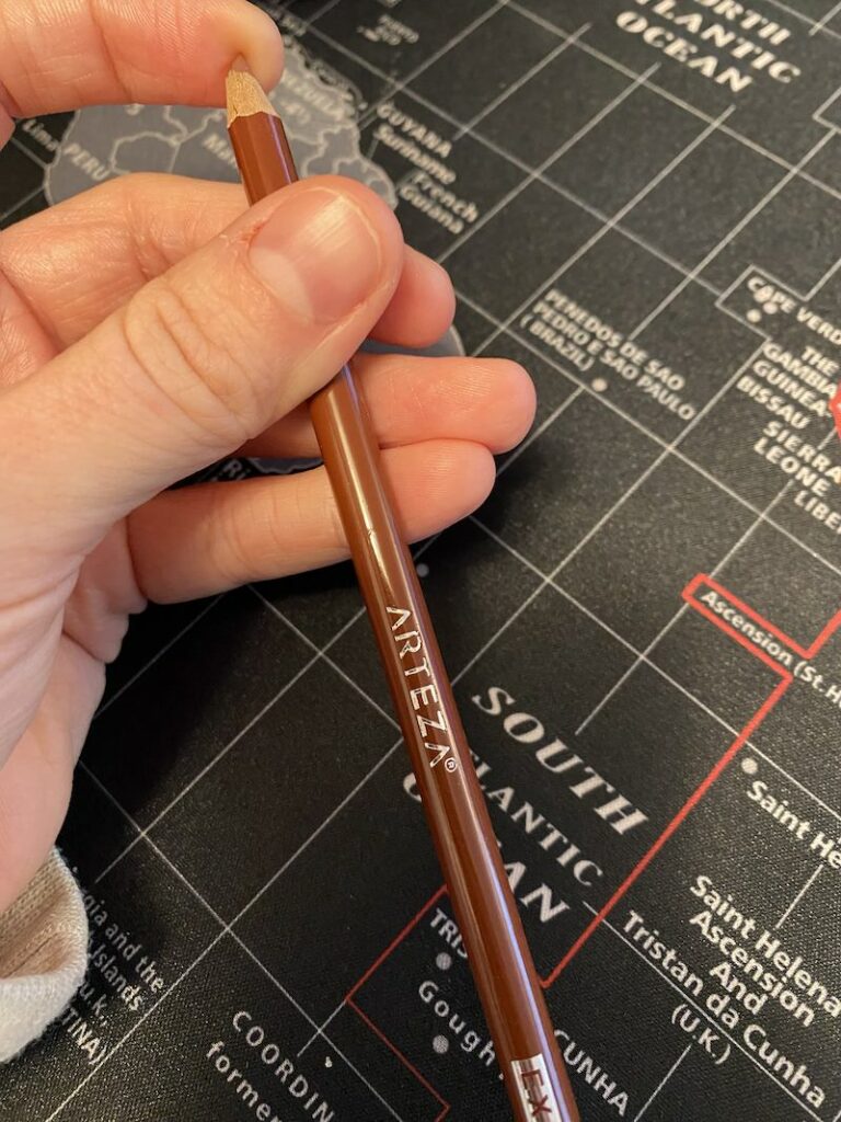 brown colored pencil