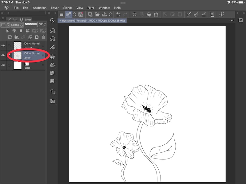clip studio paint multiple layers selected command key