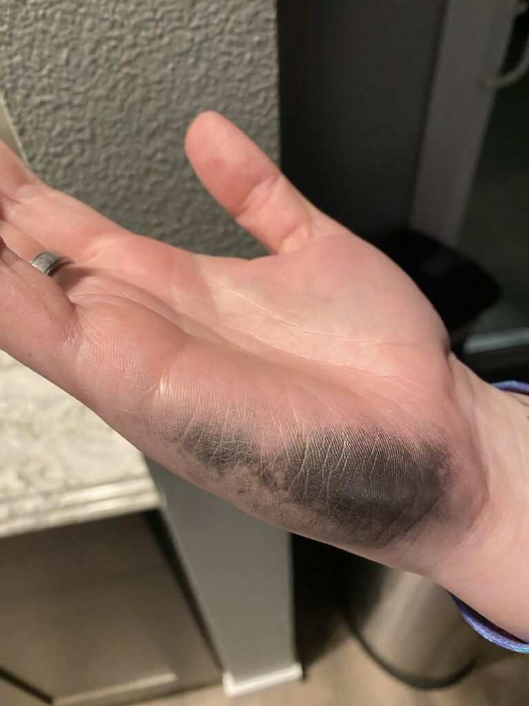 pencil on hand