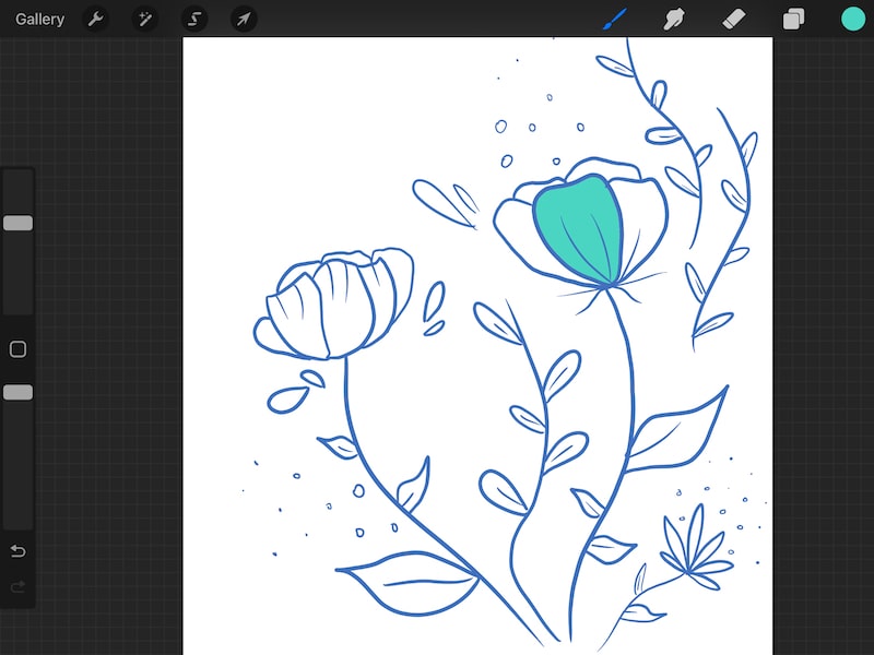 procreate dragging and dropping with closed outline