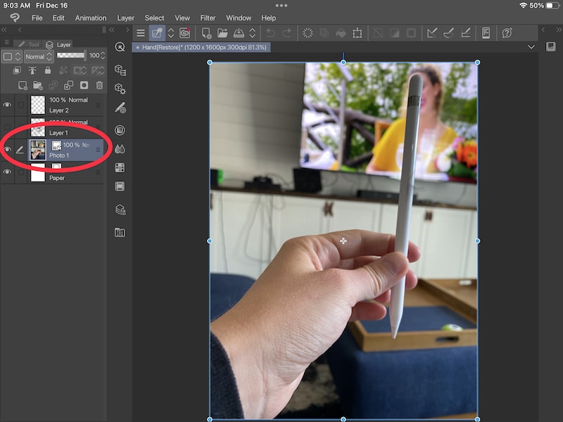 clip studio paint add photo as a layer reference photo