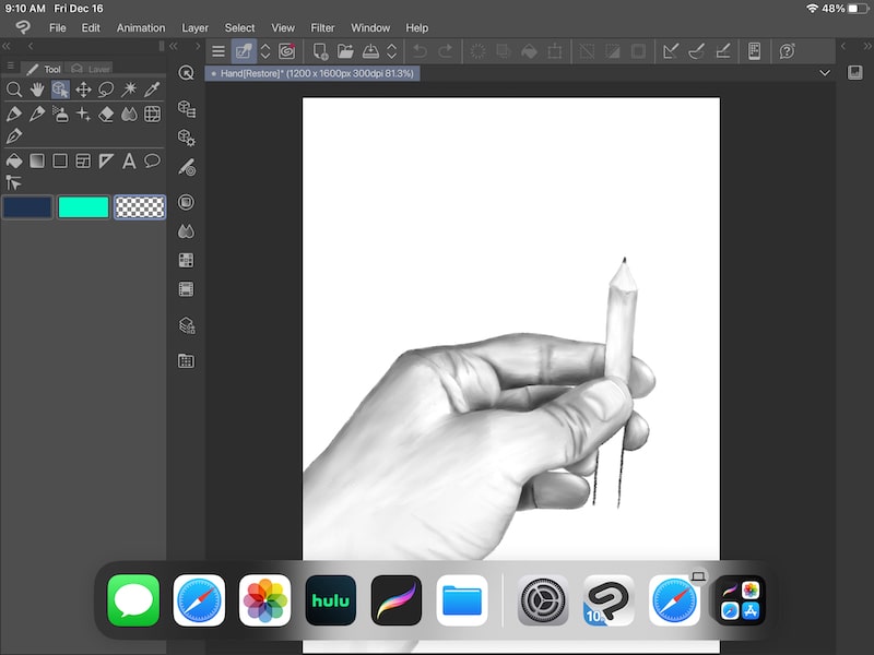 clip studio paint pull up ipad apps
