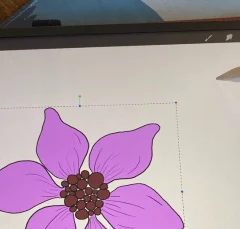 moving a selection stylus flower drawing