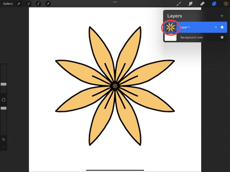 procreate alpha lock enabled on layer checkerboard