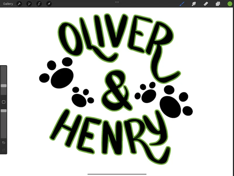 procreate oliver and henry add color to outline