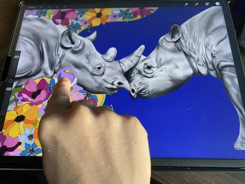 procreate eyedropper tool gesture and shortcut